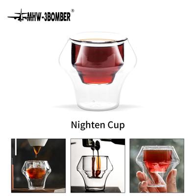 MHW-3BOMBER doppelwandige Glas-Espressotassen, verbrühungshemmend, wiederverwendbar, Teebecher, Schnapsglas, Weinbecher, Art Home, Barista-Kaffeezubehör