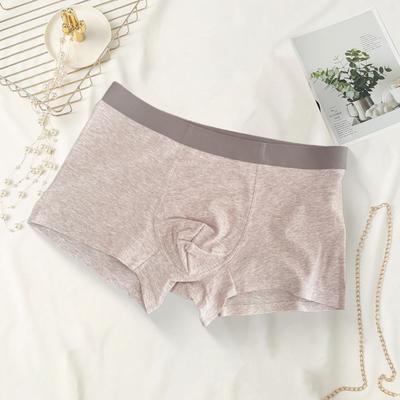 Herren Boxershorts Mittelhoher Bund Elastischer Bund U-Konvex Atmungsaktiver Baumwollzwickel Kurze Hosen