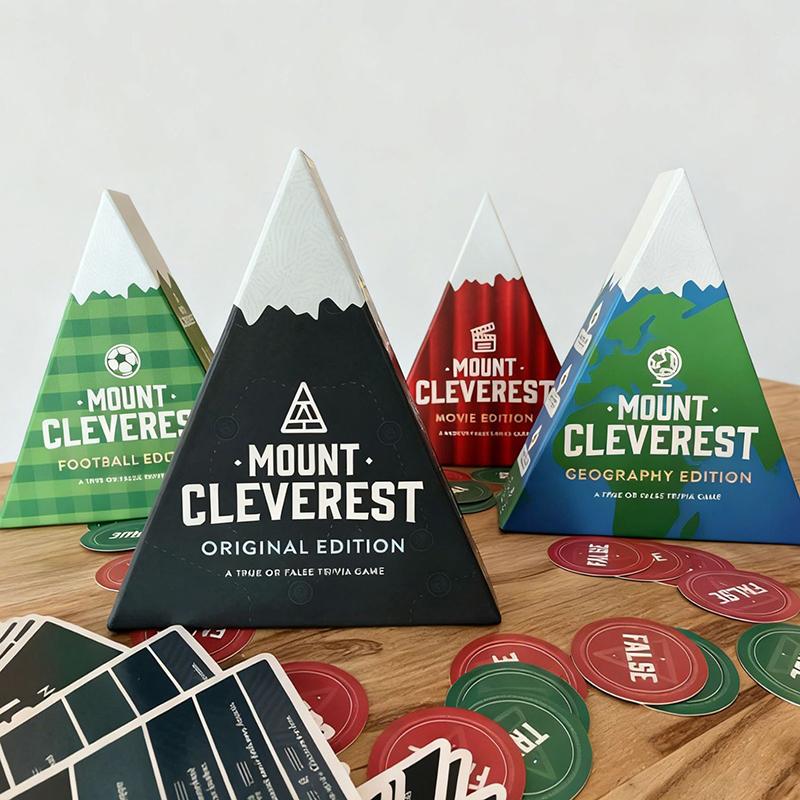 The Smartest Mountain True Or False Trivia Game Fun Adults & Kids Game Family Card Game Travel Party Games Gift For Boys Girls