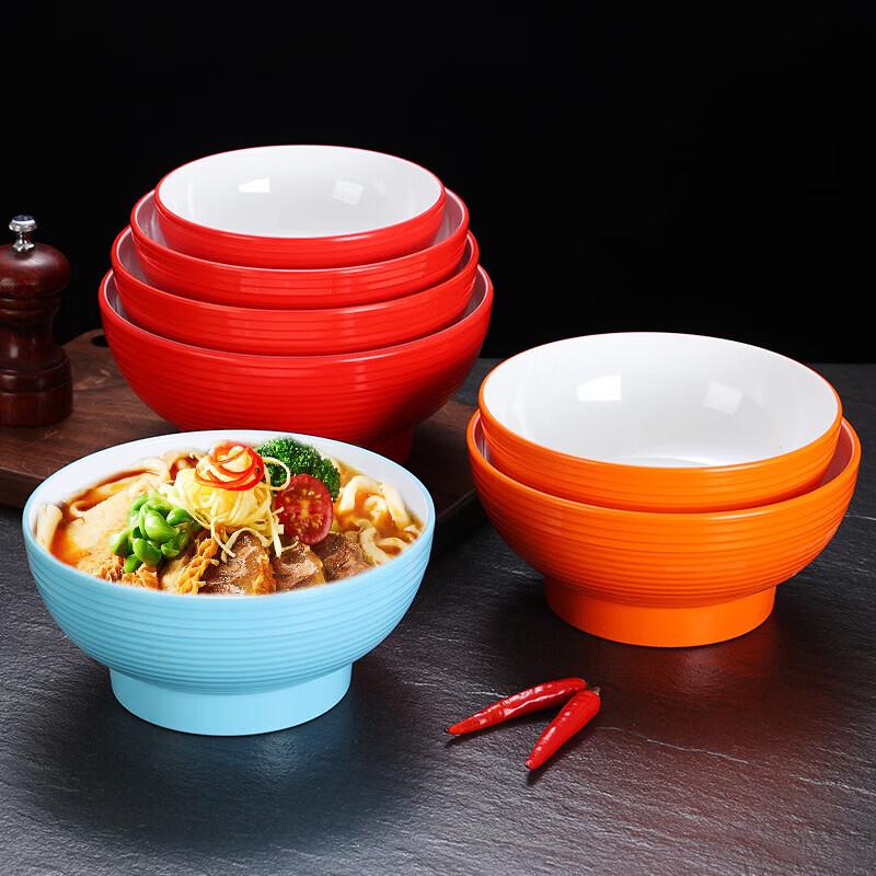 Diruian Two-Tone Melamine Noodle Bowl for Commercial and Home Use