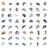 55 New Manatee Manatee Graffiti Stickers Decorate Notebook Suitcase Mobile Phone DIY Stickers