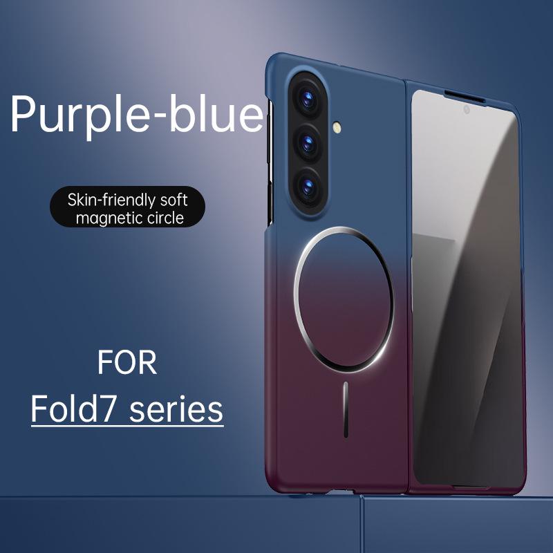 Samsung Z Fold7 Frosted Magnetic Case with Ring Holder – Skin-Feel Protective Cover