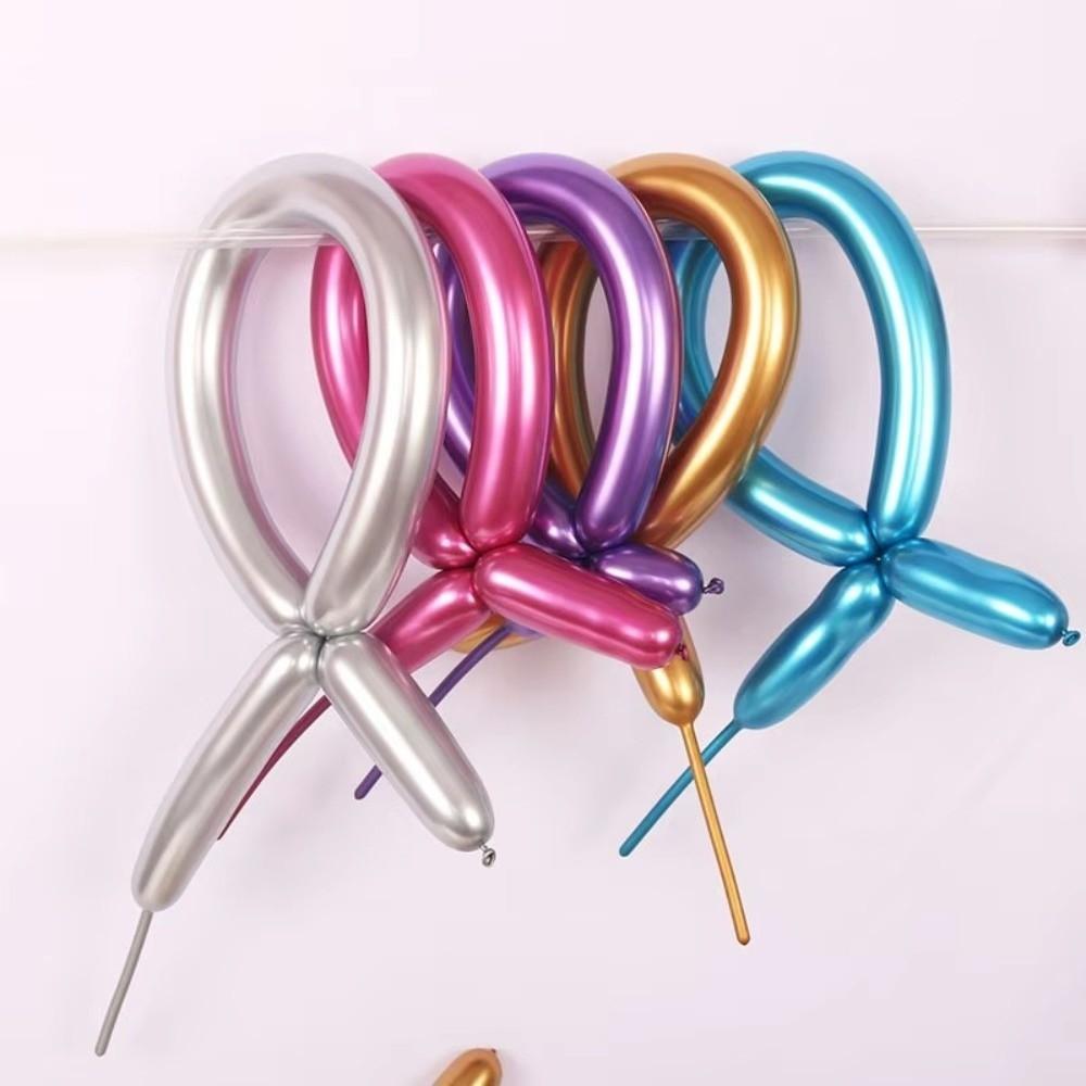 100Pcs Metallic Latex Balloons Glossy Metal Inflatable Balloon Decorations Party Decoration
