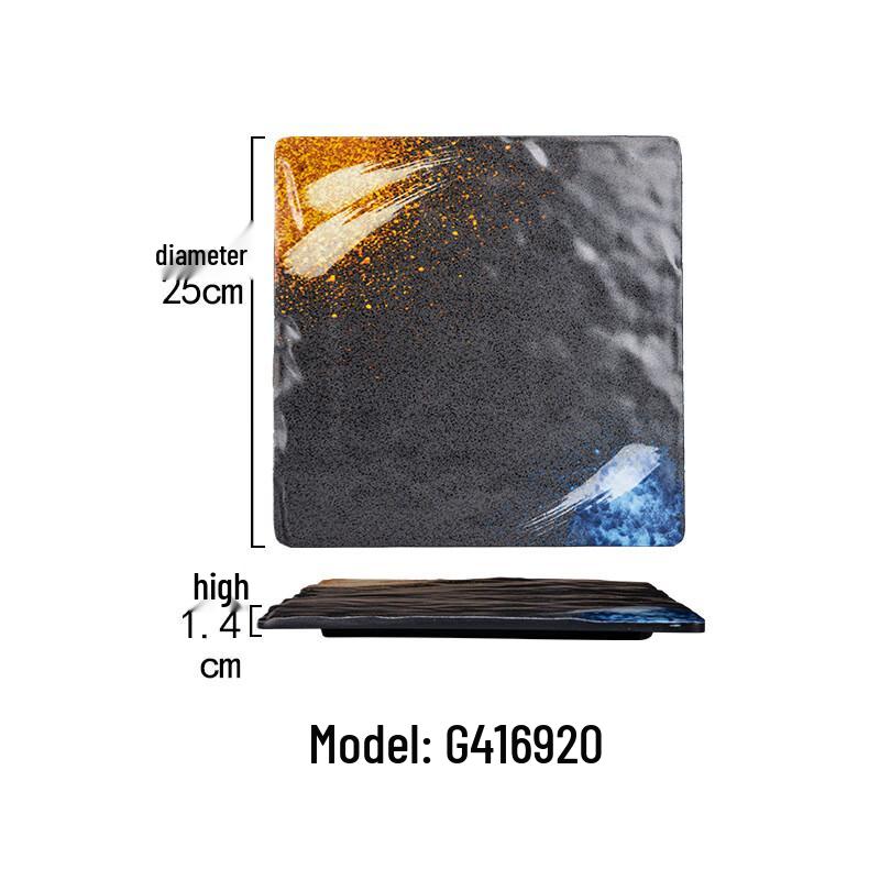 Rectangular Melamine BBQ & Sushi Plate 25cm