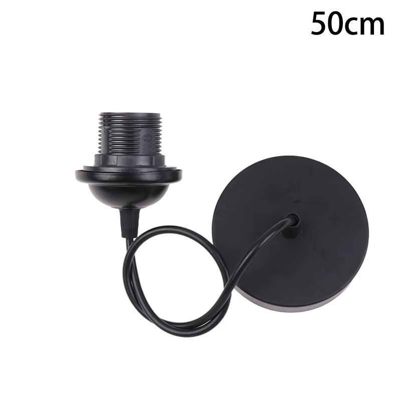 Black/White E27 Hanging Lamp Holder With 0.5/0.8/1.2/2M Hanging Wire Ceiling Lamp Holder Socket Lamp Base For Chandelier