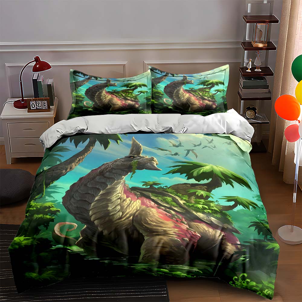 

Dragon forest scene Bedding Duvet cover sets Duvet covers Pillowcases gifts (1 * Duvet Cover 2 * Pillowcases, without duvet insert) 135x200cm