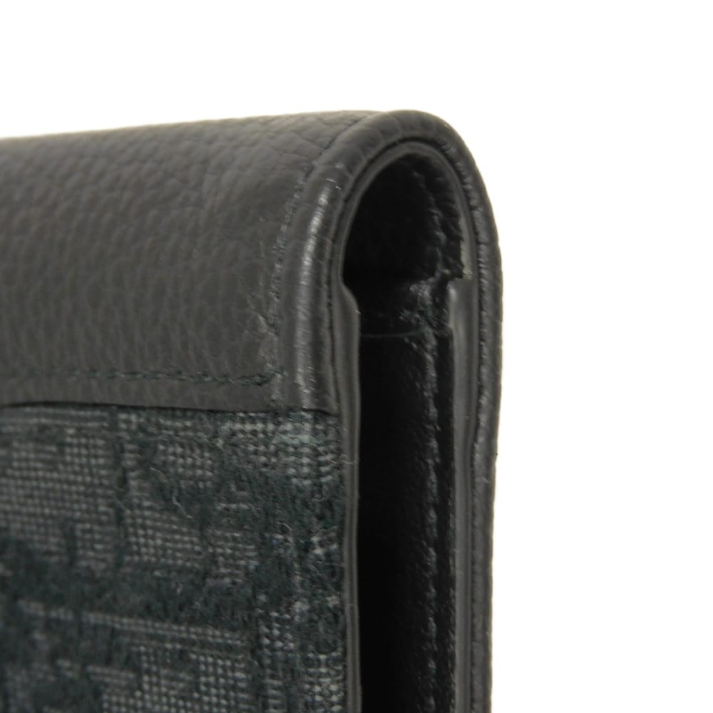 Used 10656 Saddle Vertical Card Holder 2ADCH169YKS_H03E 7946 Logo Metal Oblique Jacquard Black Men's from Japan