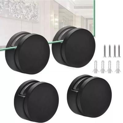 4 Stück Glas Spiegel Klemme Wandspiegel Befestigungshalter Badezimmerspiegel Halter Schwarz Beschläge Zinklegierung Glas Spiegel Schnalle