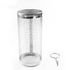 Stainless Steel Barbecue Cooking Grate Mesh Rotation Cylinder Cage Camping Picnic Cookware Outdoor Round BBQ Net Tube Campfire Grill Rolling Basket