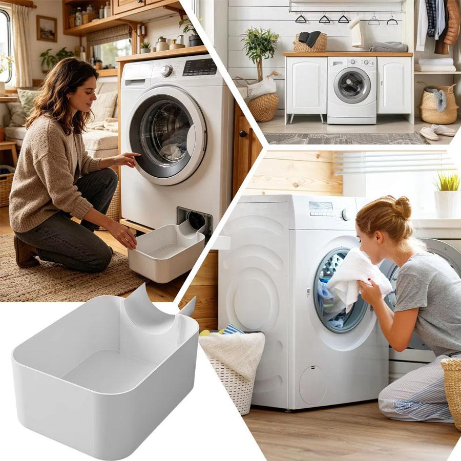 Laundry Room Washer Filter Cleaning Drain Tray 1Pc, Splash Proof Drum Washing Machine Water Catcher Pan