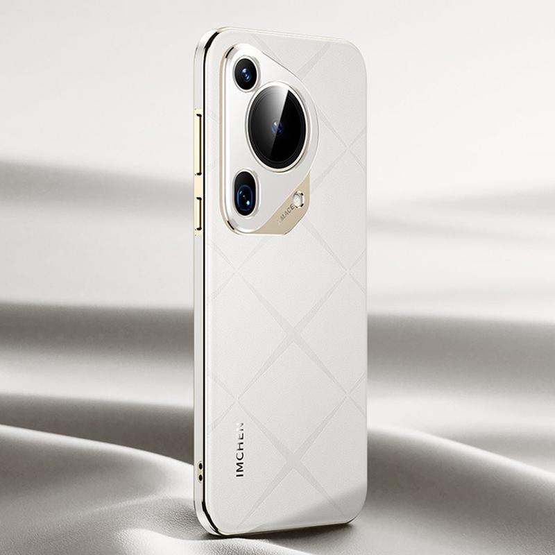 IM-CHEN For Huawei Pura 70 Ultra Case Anti-scratch Genuine Cow Leather+PC Phone Cover