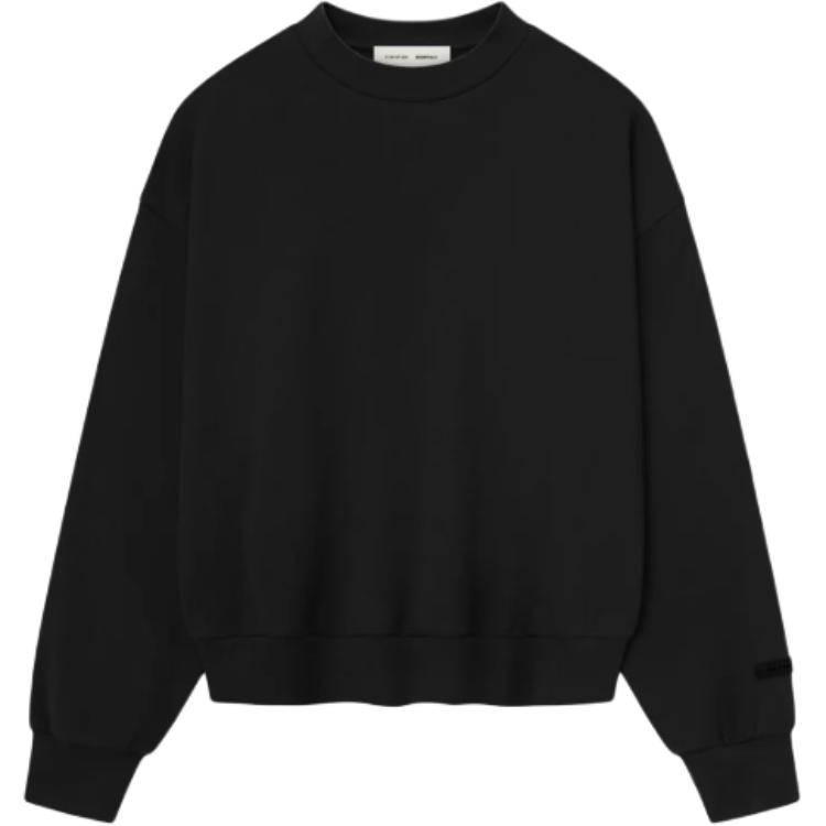 

Fear of God Essentials Classic Crewneck Sweatshirt Jet Black Men Tops 192SP252040F S