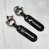AAAJO1 Carbon Fibre Pattern Car / Motorcycle / Home Key Chain for Mugen Jazz Insight Freed Fit CRV Civic Accord City Keychain