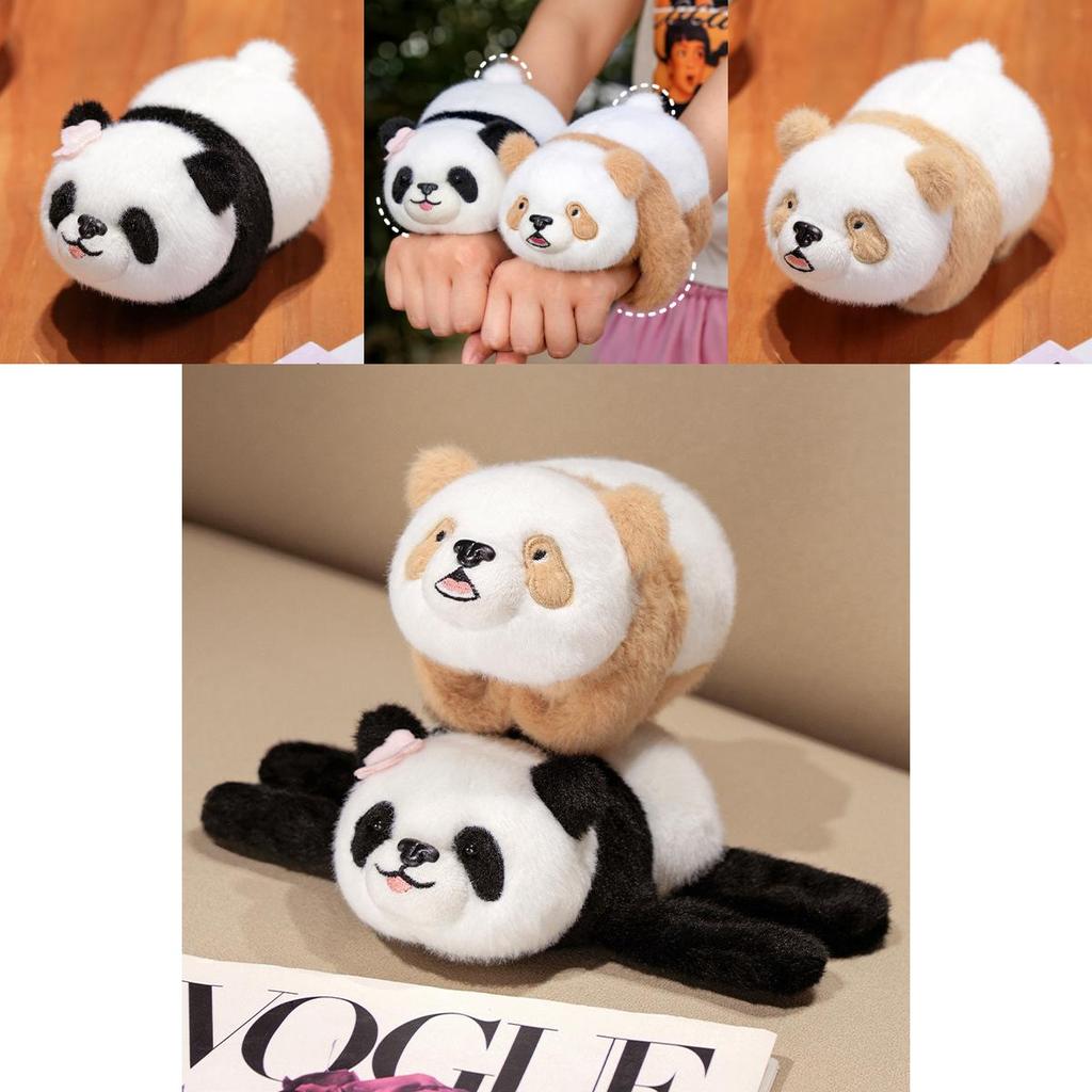 Adorable Cute Plush Panda Hand Ring Toy With Soft Pp Cotton Filling For Kids Gift