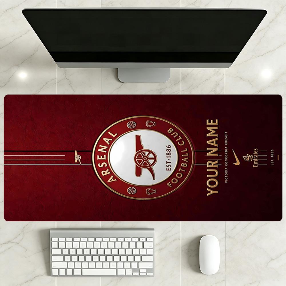 Arsenal F.C.. Personalisierte Namens-Mausmatte Schreibtischmatte Büro-Mausmatten Rutschfeste Gummiunterseite Schreibtischzubehör