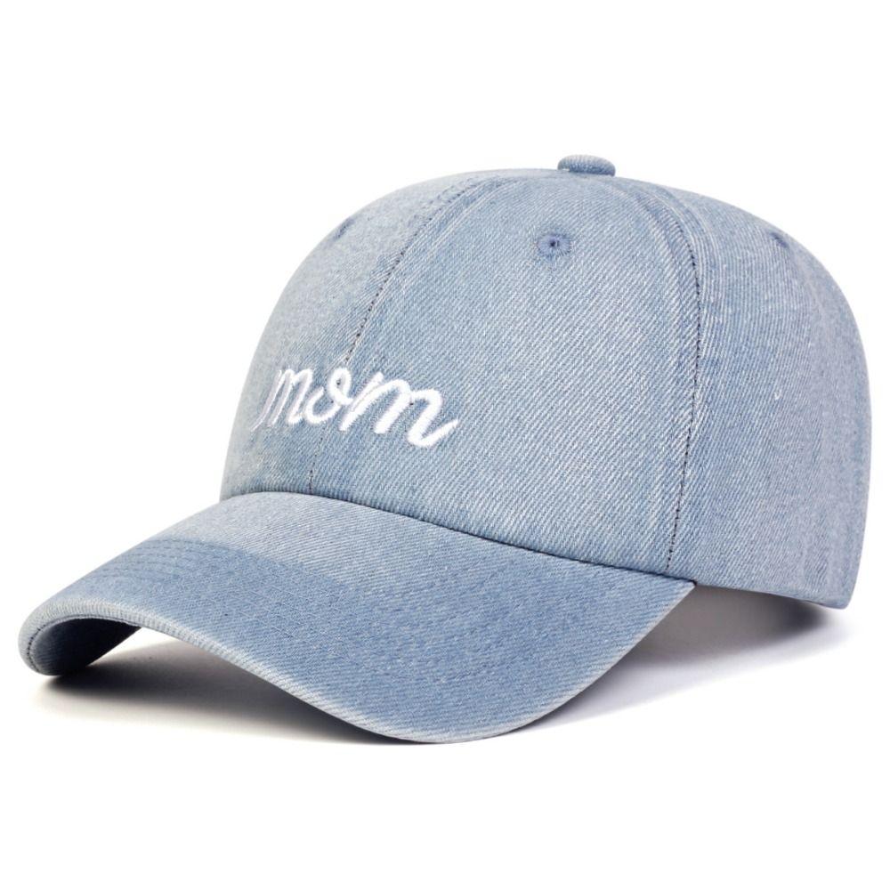 Fashion Washed Cotton MAMA MINI Embroidery Caps Vintage Breathable Baseball Cap Adjustable Outdoor Sunscreen Hats