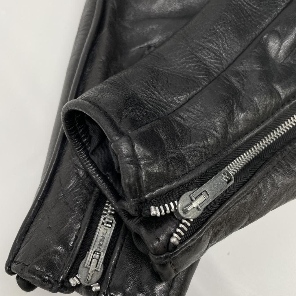 SCHOTT Made in USA 80-90's Motorcycle Tag Late 118 Black Cowhide Double Rider Jacket Jacket 36 blackUsed