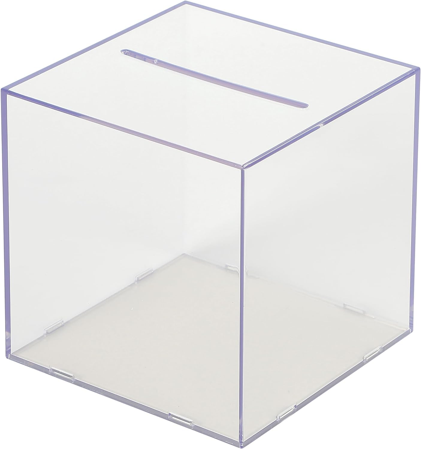 

AllBright Piggy Large No Folding Bills Bank, Doesn t Open, Capacity, Clear, Square, Required, Acrylic, 500,000 Yen, Savings, Coins,