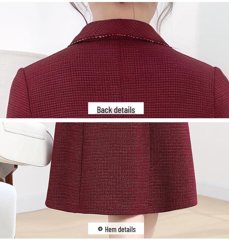 Spring 2026 Elegant Korean-Style Slim Plus Size Two-Piece Dress for Women - Over-the-Knee Commuting Skirt