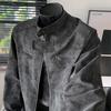 Trendy Brand Maillard Men's Stand Collar Leather Flight Jacket - Autumn Versatile Streetwear Outerwear