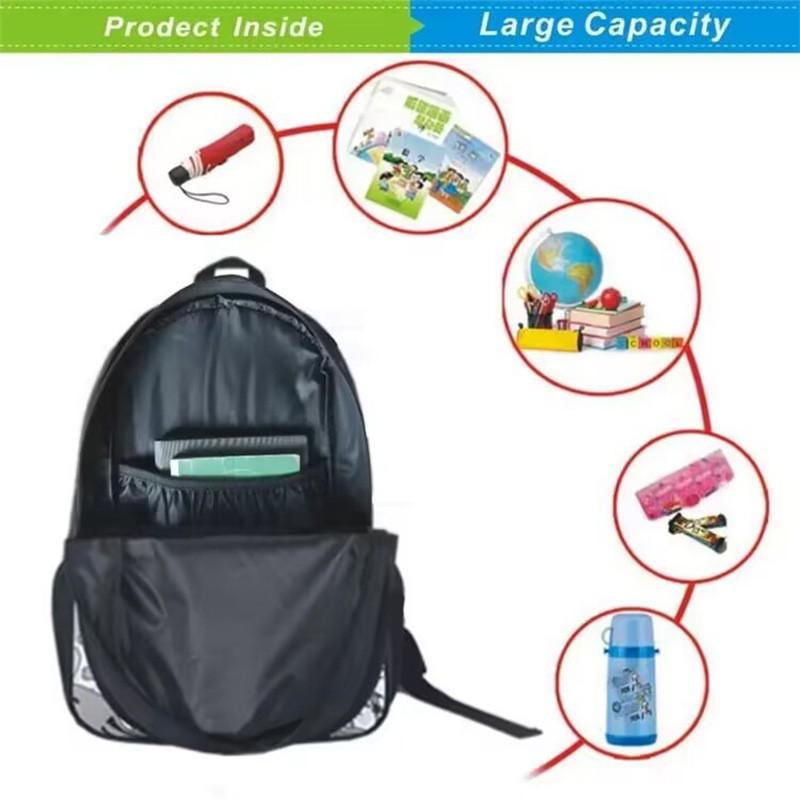 Schulrucksack für Kinder, Klassen 1-2, mit lächelndem Tier-Cartoon-Design, leicht, atmungsaktiv, Oxford-Stoff
