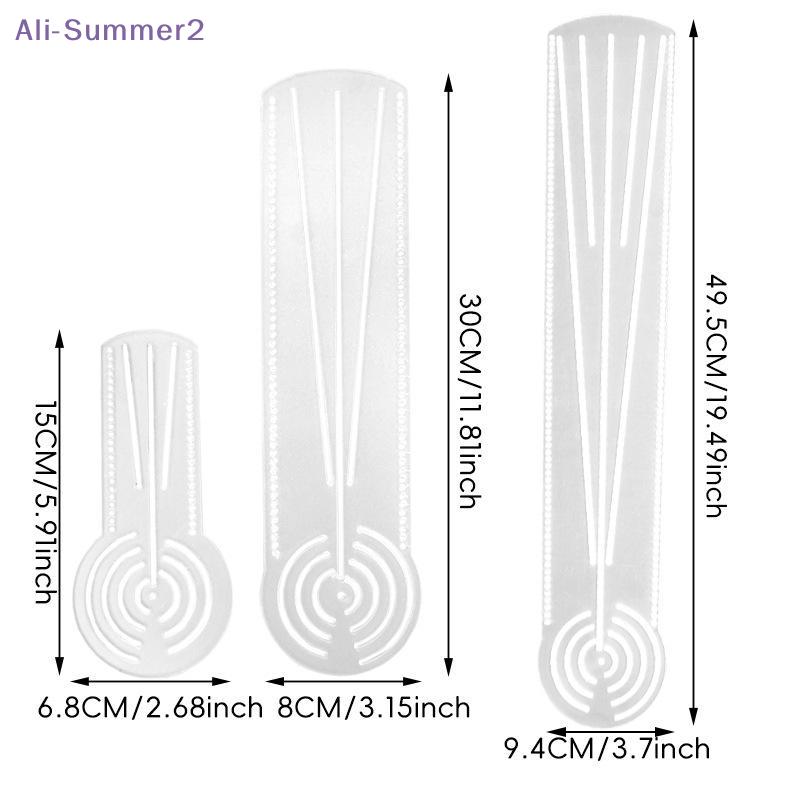 {Summer2} Multifunctional Mandala Drawing Template Acrylic Drawing Ruler Transparent Circular Arc Straight Line Drawing Tool