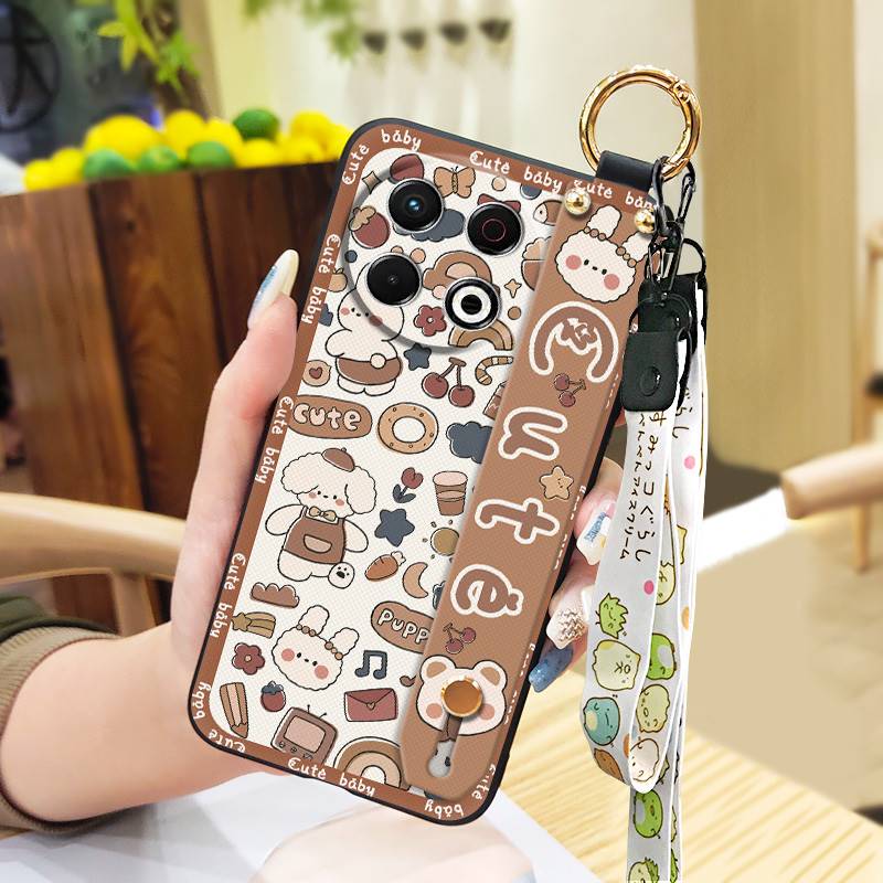 Wristband Soft Case Phone Case For Tecno Spark30 Pro 4G/KL7 Dirt-resistant Ring Cute Kickstand Waterproof Back Cover