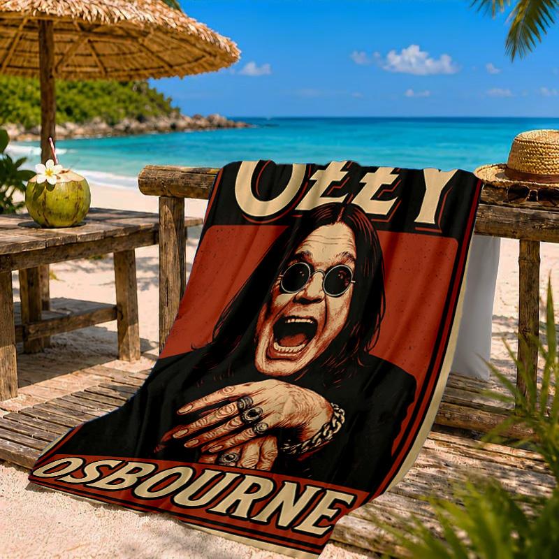 Ozzy Metal Legende Strandtuch Mikrofaser Strandtuch, Leicht und Schnelltrocknend, für Sommerreisen, Schwimmbad-Fan Geburtstagsgeschenk