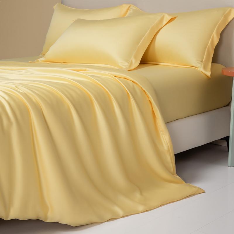 

Комплект постельного белья из 100% египетского хлопка с натянутой простыней, плоская простыня, наволочка, роскошные нити 1000, 4/6 шт., комплекты постельного белья Sliky Twin 4pcs