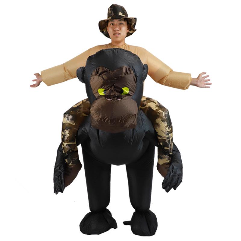 

Inflatable Gorilla Carrying Person Costume - Fun Party and Event Prop One Size