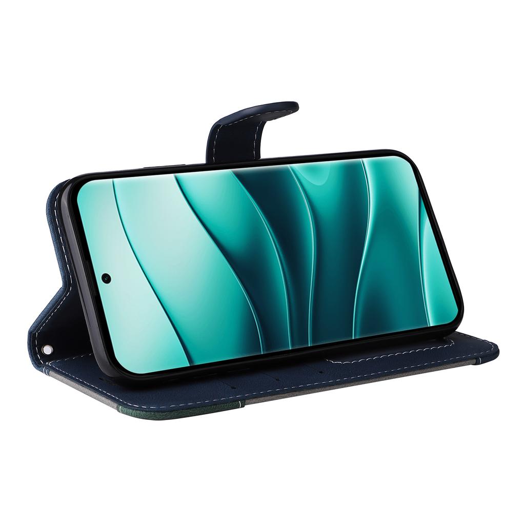 For Xiaomi Redmi Note 14 Pro+ 5G/Note 14 Pro 5G/Poco X7 5G Case Flip Wallet Leather Phone Cover 3 Color Splicing