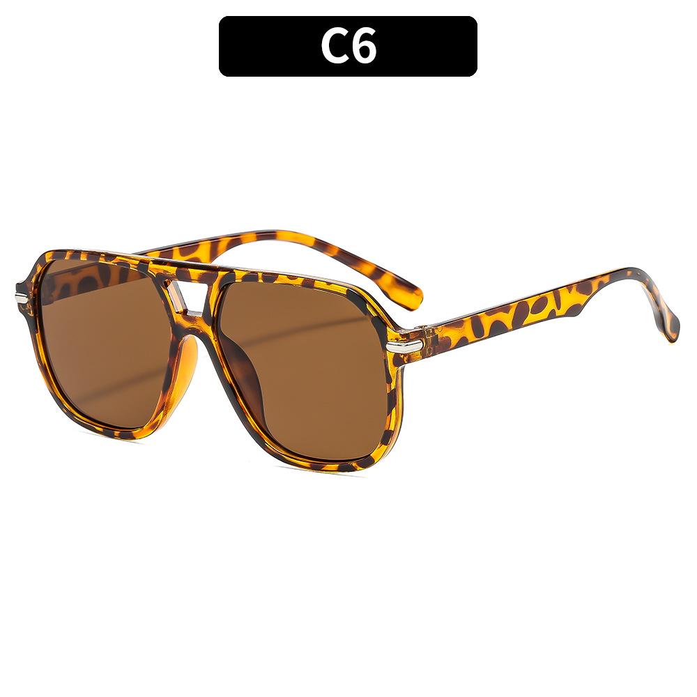 Oversized Square Sunglasses Vintage Double Bridge Sun Glasses Women Trendy Luxury Brand Design Outdoor Shades Uv400 Eyeglasses