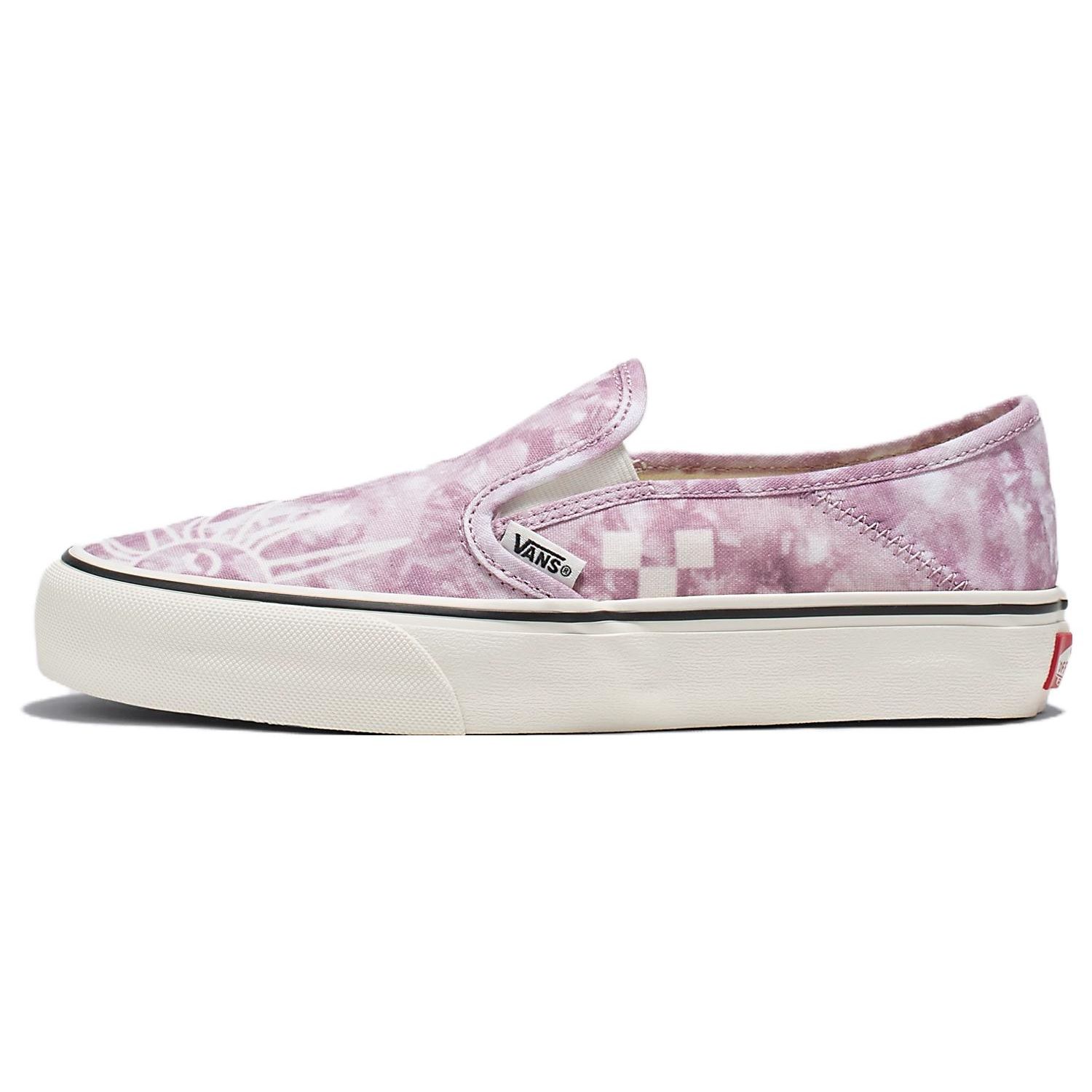 Vans Slip-On Tie-Dye VR3 SF Casual Durable Low-Top Skate Shoes Unisex sneaker Pink White VN0A4BX8PUR 35
