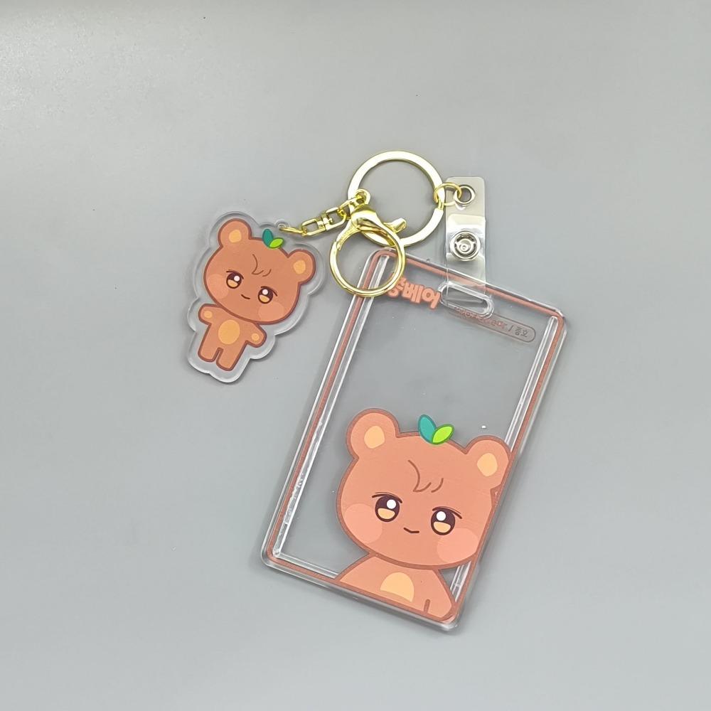 Aniteez Card Holder Keychain Keyring Acrylic Characters Photocard Sleeves Hongjoong Seonghwa Yunho Yeosang Keychain