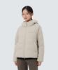 Land Hood LW Down Jacket Light Size Outer Jacket Wmn's GS-S25WWGDJ51, Women's Beige, M, Down-Insulated