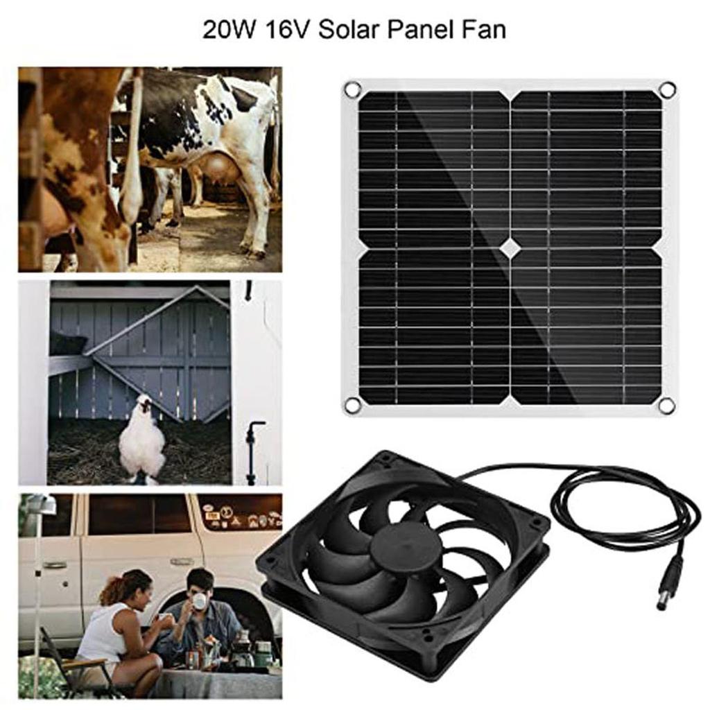 Solar Panel Fan Solar Pet House Ventilation Energy Low Shed Kit, Fan, Fan, Saving, Noise, Greenhouse,