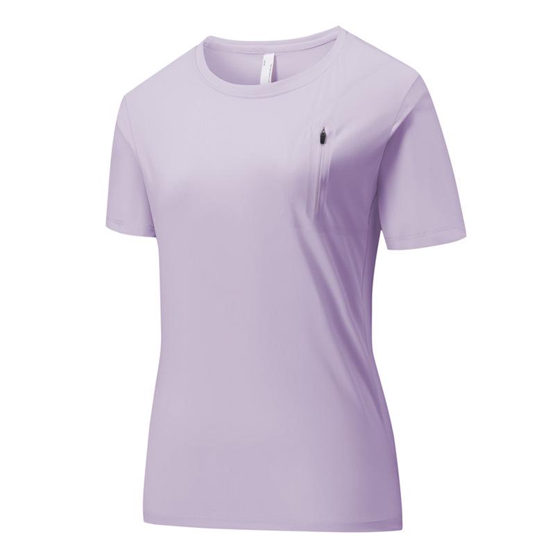 Ice Silk Unisex Short Sleeve Quick Dry T-Shirt - Breathable, Comfortable, Casual Round Neck, 2025 New Outdoor Fitness Wear