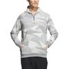 adidas Geometric Half-Zip Long Sleeve Hoodie 'White Grey' Men's IA2623