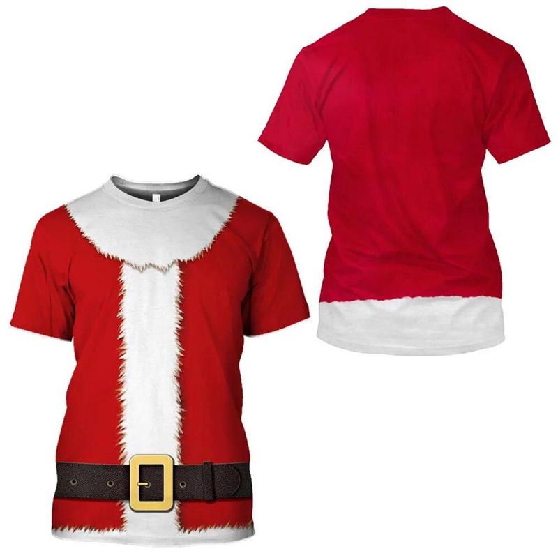 Funny Men 3D Fake Muscle Printing T Shirt For Ugly Christmas T-shirts Kids Fashion Streetwear Short Sleeves New Cosplay Tops