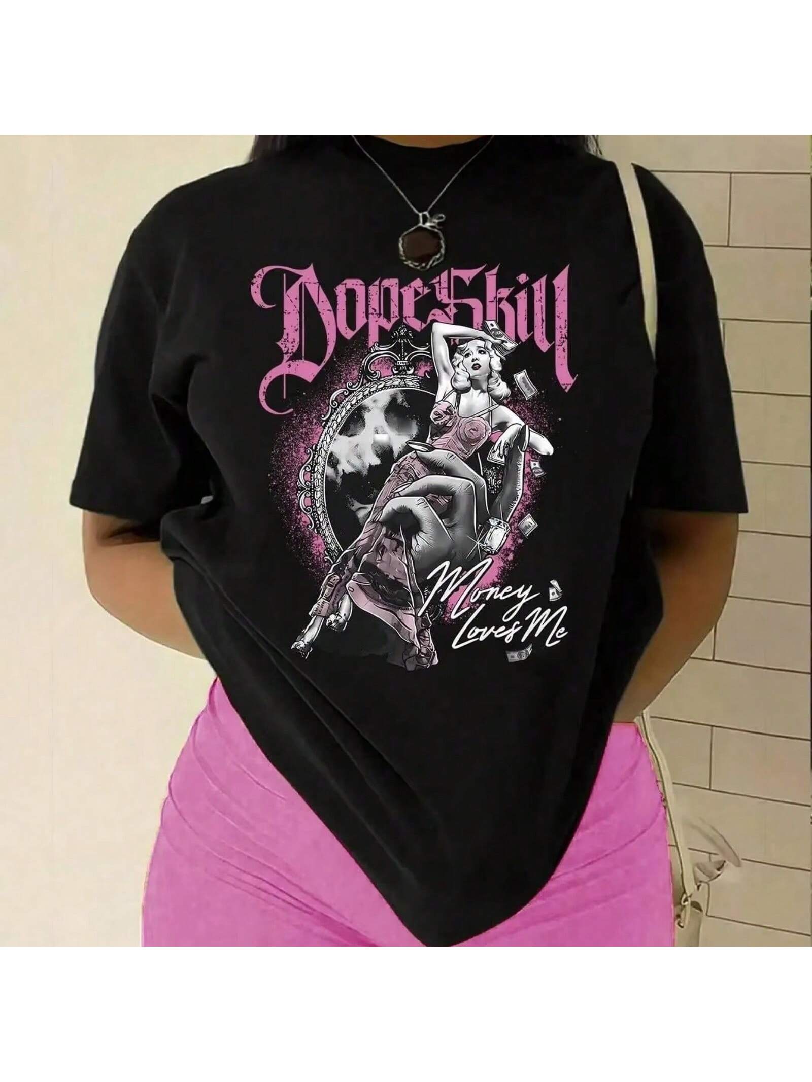 Novel Interesting Patterns Printed Wounisex T-Shirts Casual Fashion Short Sleeve Tops Loose Comfortable Round Neck Street Clothes S разноцветный