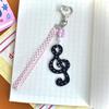Decorative Keychain Charm Acrylic-Style Bag Charm Music Note Key Holder With Loop Strap and Playful Details for Everyday Carry