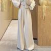 High-Waisted, Wide-Leg Pants: Slimming, Hip-Covering Style for Spring & Autumn