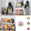 Modern Trendy Dual Color Letter Backpack For School Lightweight And Breathable Design