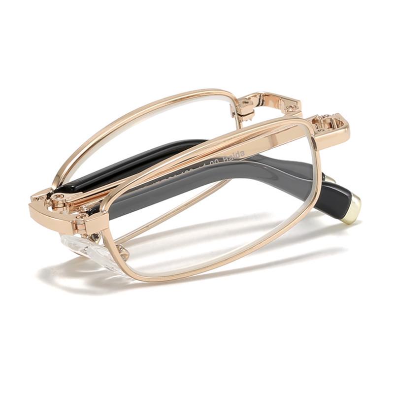 Baida Portable Folding Reading Glasses for Men & Women - Compact, Lightweight Lens for Presbyopia (Model 072)