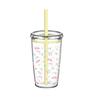 Reusable Milk Tea Straw Cup Transparent Drinking Cup Fashion High-value Coffee Cup  Home