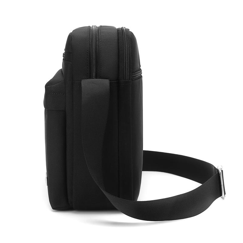 Borsa a tracolla in nylon multi-tasche con tracolla regolabile, borsa a spalla casual resistente per uomo, per viaggi quotidiani