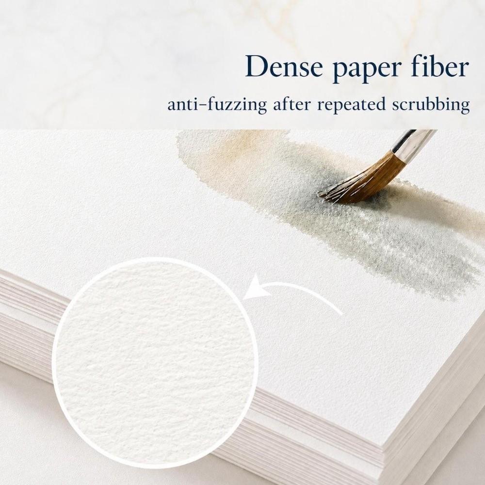 Spiral-Bound Watercolor Workbook Flower Scenery Animal Coloring Sketchbook Painting
