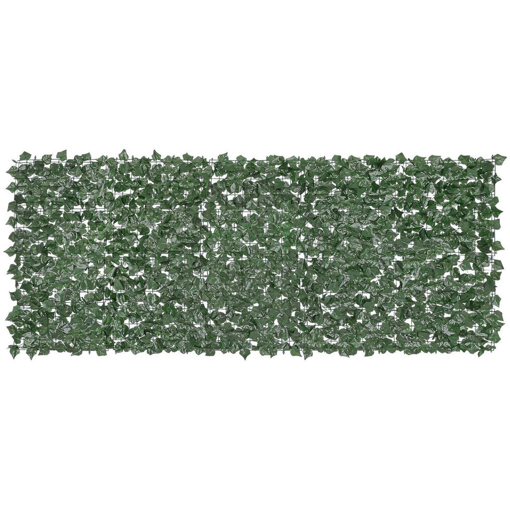 Ivy Privacy Fence, 1 x 2.5 m Artificial Green Wall Screen, Greenery Ivy Fence with Strengthened Joint, Faux Hedges Vine Leaf Decoration for Outdoor