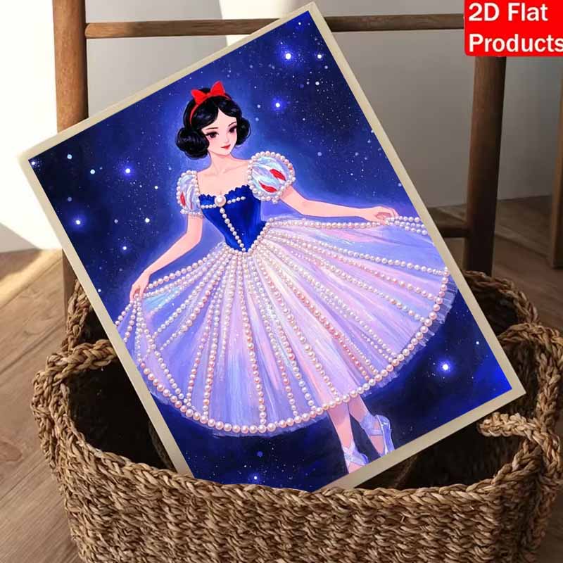 Disney SnowWhite pearl painting handmade diy pearl art painting simple living room hanging painting decoration