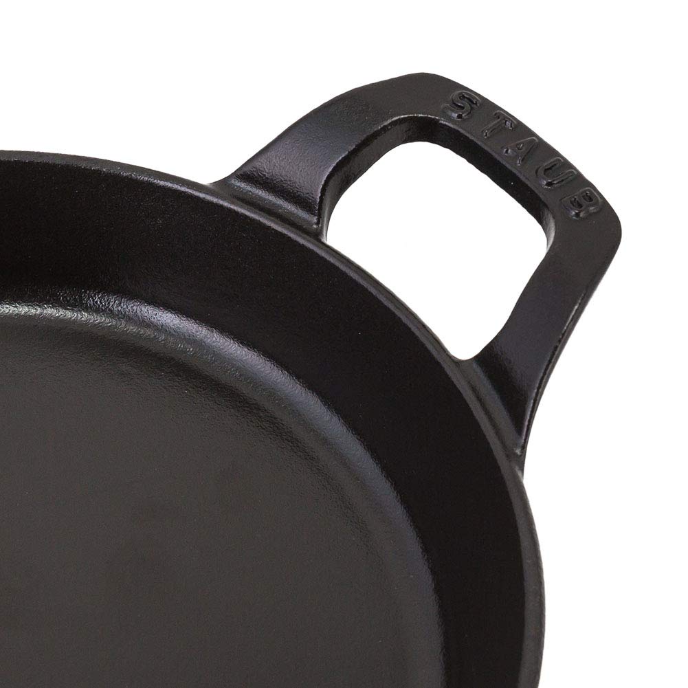 Staub Round Stackable Gratin Induction Stylish Oven Dish, 20cm, Dish, Compatible, Enamel, Dish, Black, 1302023/40509-558-0 [Used]
